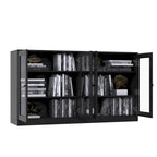 Madia 100% Legno Massello con Ante in Vetro o Legno Massello di - 64 x 35,75