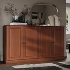 Madia 100% Legno Massello con Ante in Vetro o Legno Massello di - 64 x 35,75