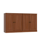 Madia 100% Legno Massello con Ante in Vetro o Legno Massello di - 64 x 35,75