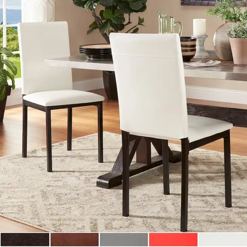 Darcy Espresso Metal Upholstered Dining Chair (Set of 2) by  Bold
