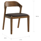 Sedia da pranzo in legno stile Mid-Century