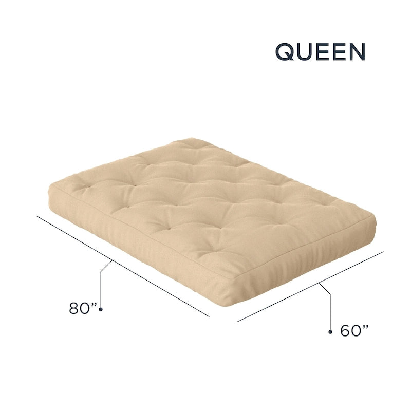 Materasso futon matrimoniale in memory foam da 8 pollici