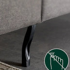 Struttura letto imbottita con bottoni trapuntati grigio scuro - California King
