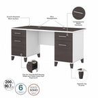Scrivania da ufficio 60W con cassetti