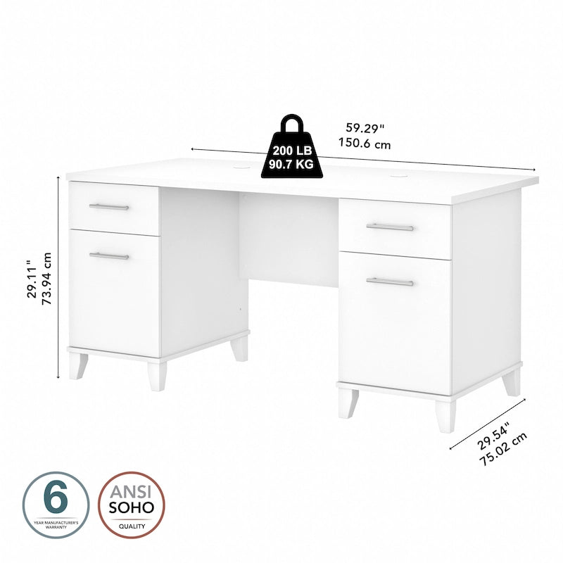 Scrivania da ufficio 60W con cassetti