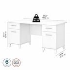 Scrivania da ufficio 60W con cassetti