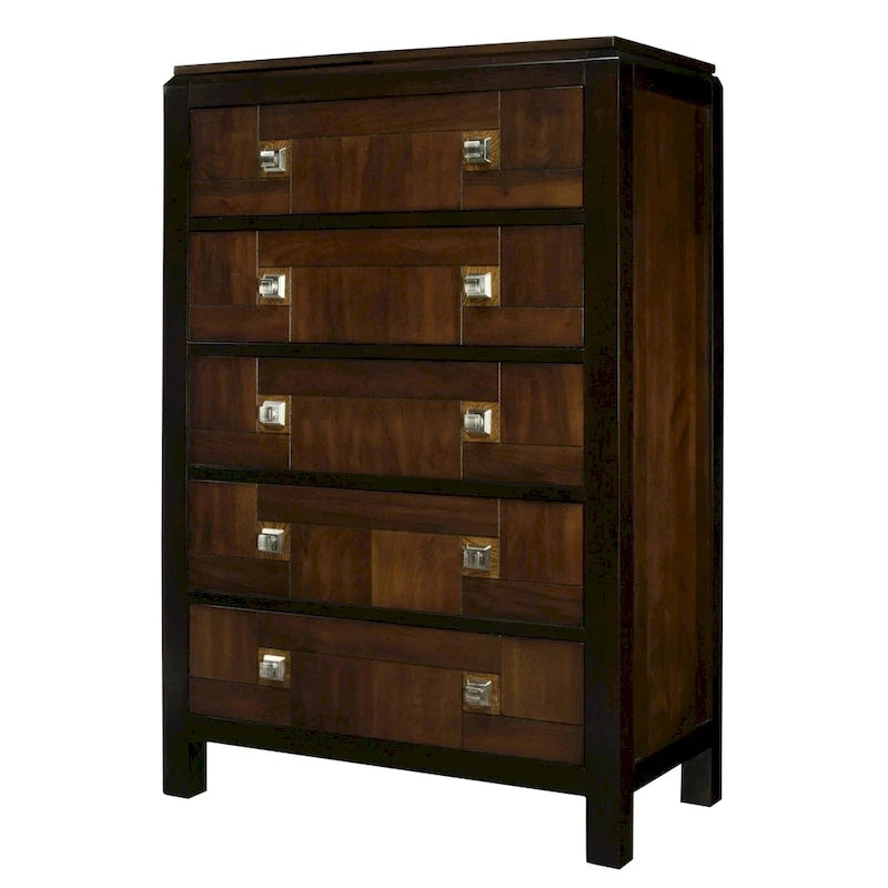 Sigh Rustic Walnut Solid Wood 3-piece Bedroom Set