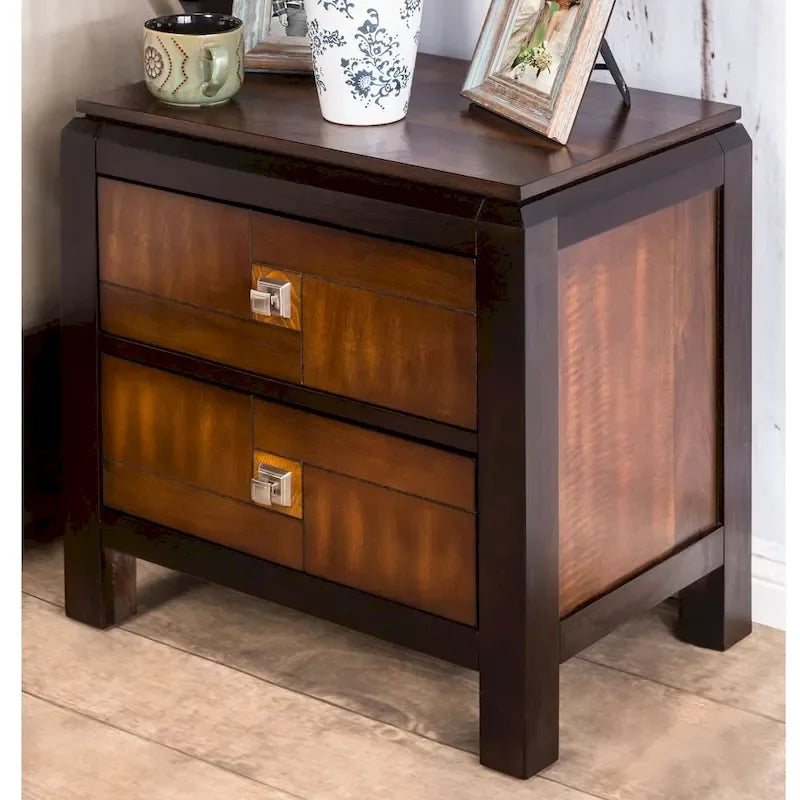 Sigh Rustic Walnut Solid Wood 3-piece Bedroom Set