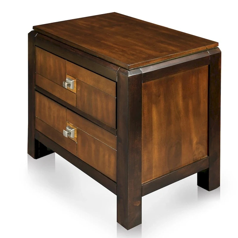 Sigh Rustic Walnut Solid Wood 3-piece Bedroom Set