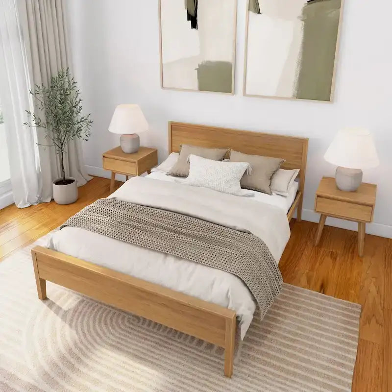 Letto matrimoniale con testiera a pannelli