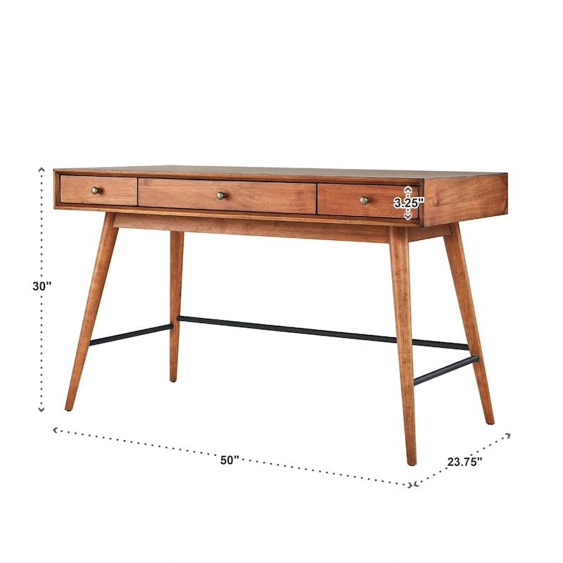Scrivania in legno a 3 cassetti