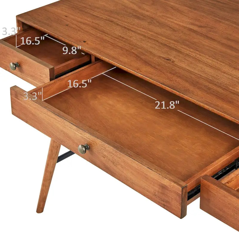 Scrivania in legno a 3 cassetti
