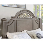Vame Traditional Grey Wood 5-Piece Poster Bedroom Set by