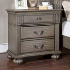 Vame Traditional Grey Wood 5-Piece Poster Bedroom Set by
