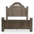 Vame Traditional Grey Wood 5-Piece Poster Bedroom Set by