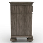 Vame Traditional Grey Wood 5-Piece Poster Bedroom Set by