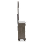 Vame Traditional Grey Wood 5-Piece Poster Bedroom Set by
