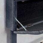 Letto contenitore Rosdale grigio imbottito con porte USB
