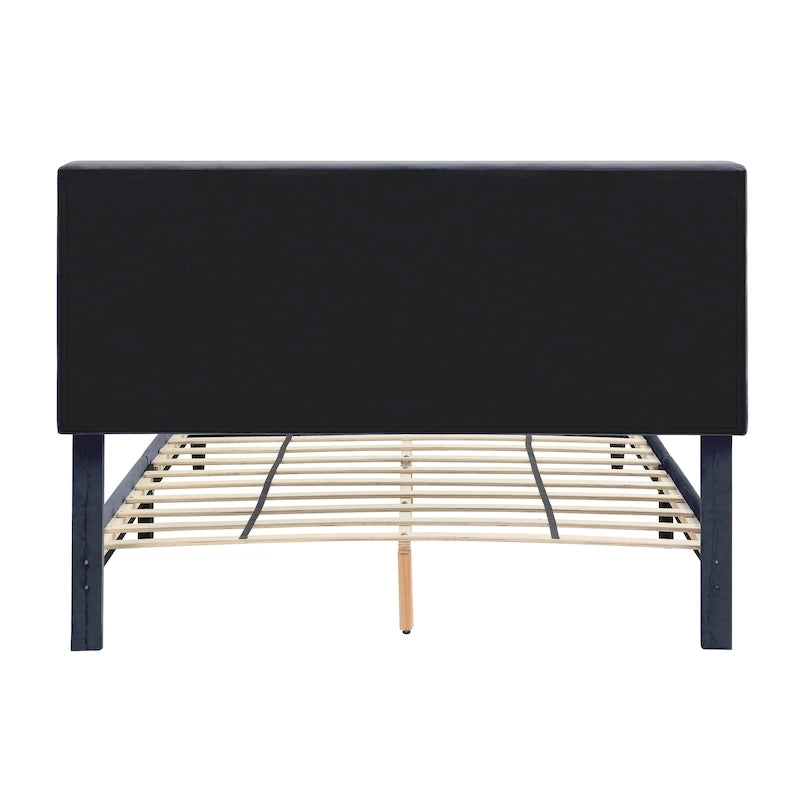 Letto contenitore Rosdale grigio imbottito con porte USB