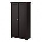 Armadio alto in rovere espresso con ante - 31.38L x 16.30W x 61.14H
