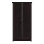 Armadio alto in rovere espresso con ante - 31.38L x 16.30W x 61.14H