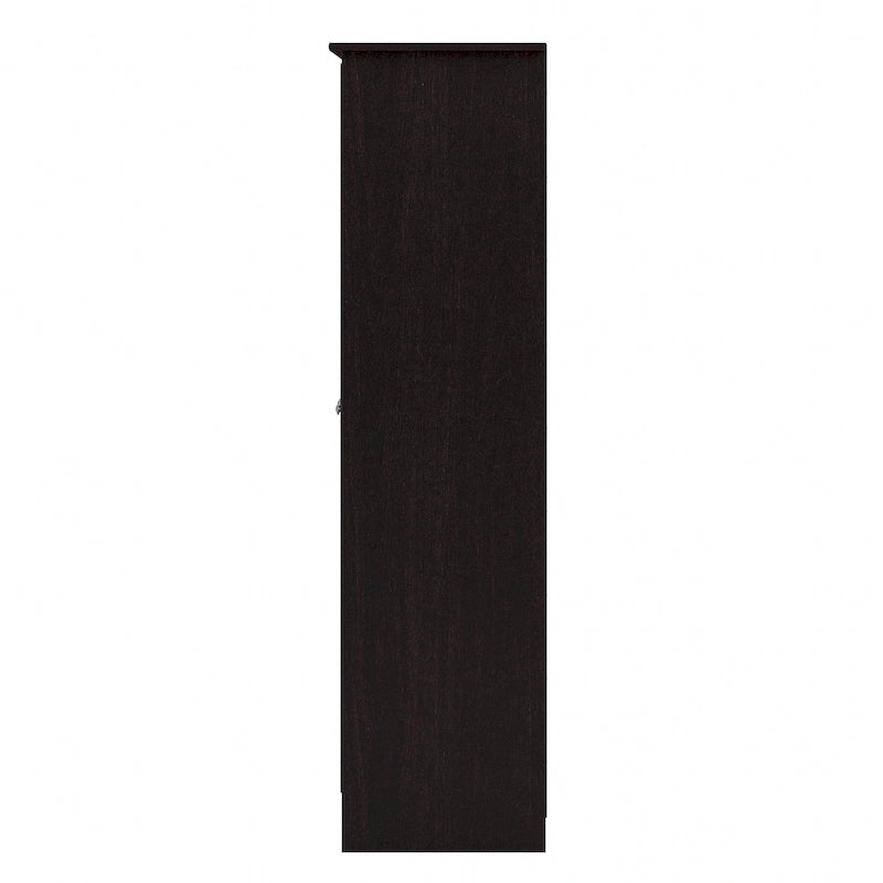 Armadio alto in rovere espresso con ante - 31.38L x 16.30W x 61.14H