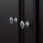 Armadio alto in rovere espresso con ante - 31.38L x 16.30W x 61.14H