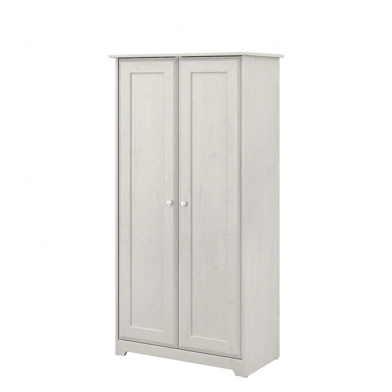 Armadio alto in rovere espresso con ante - 31.38L x 16.30W x 61.14H
