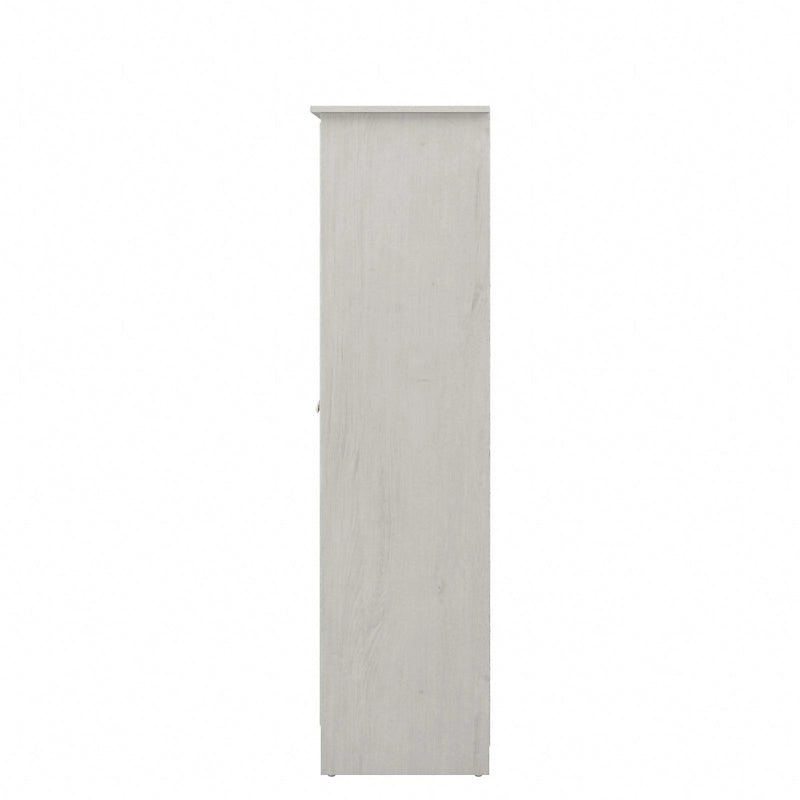 Armadio alto in rovere espresso con ante - 31.38L x 16.30W x 61.14H