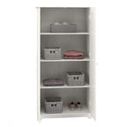 Armadio alto in rovere espresso con ante - 31.38L x 16.30W x 61.14H
