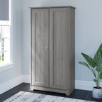 Armadio alto in rovere espresso con ante - 31.38L x 16.30W x 61.14H