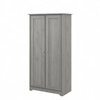Armadio alto in rovere espresso con ante - 31.38L x 16.30W x 61.14H