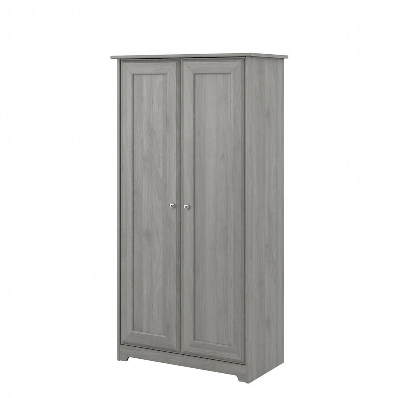 Armadio alto in rovere espresso con ante - 31.38L x 16.30W x 61.14H