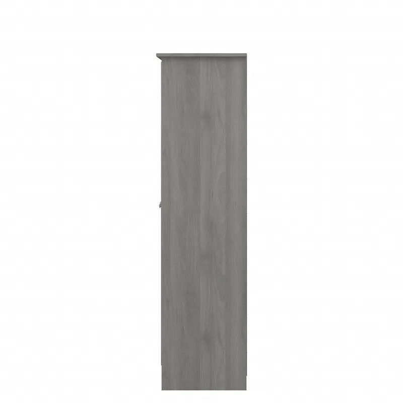 Armadio alto in rovere espresso con ante - 31.38L x 16.30W x 61.14H
