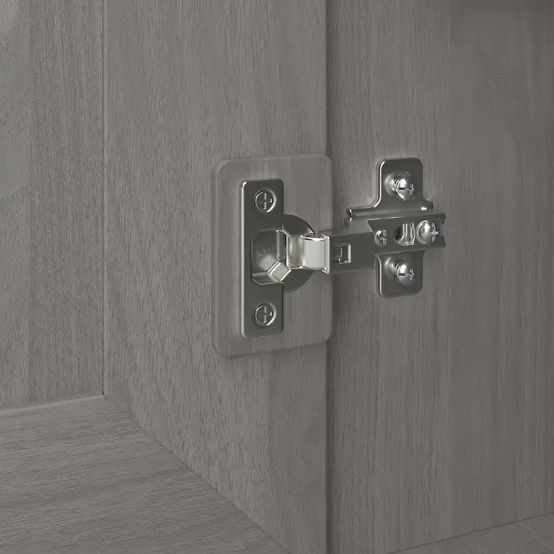 Armadio alto in rovere espresso con ante - 31.38L x 16.30W x 61.14H