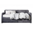 Daybed imbottito singolo con rotelle estraibili