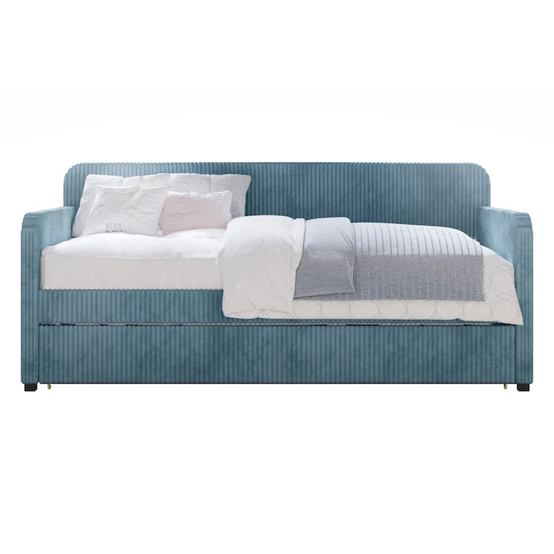 Daybed imbottito singolo con rotelle estraibili