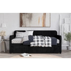 Daybed imbottito singolo con rotelle estraibili