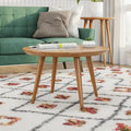  Olgod Mid-century Cherry Round Coffee Table