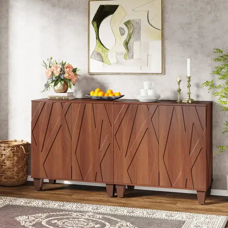 Credenza grande, mobile buffet vintage per cucina e sala da pranzo