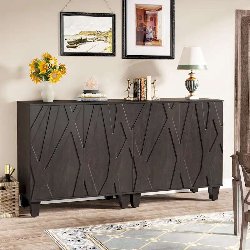 Credenza grande, mobile buffet vintage per cucina e sala da pranzo