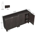 Credenza grande, mobile buffet vintage per cucina e sala da pranzo