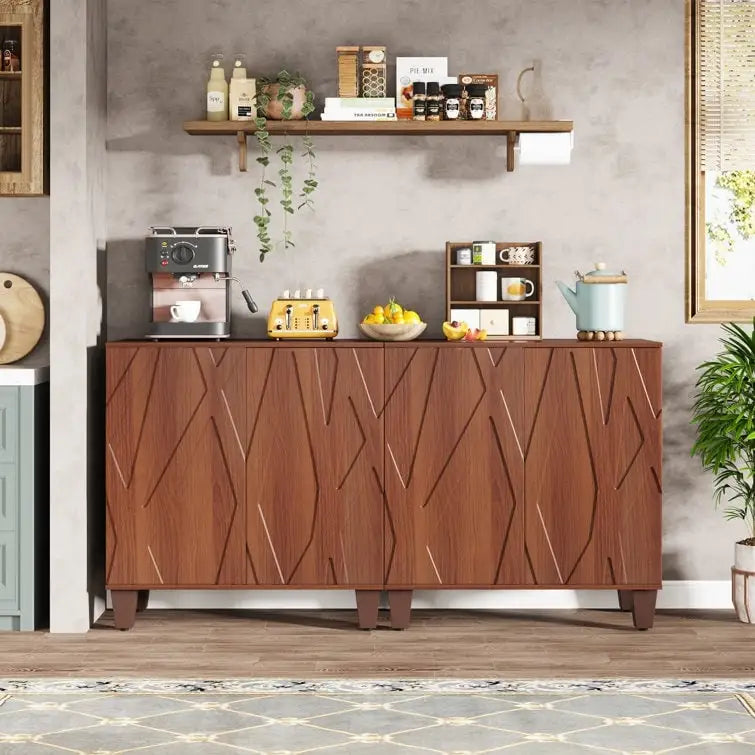Credenza grande, mobile buffet vintage per cucina e sala da pranzo
