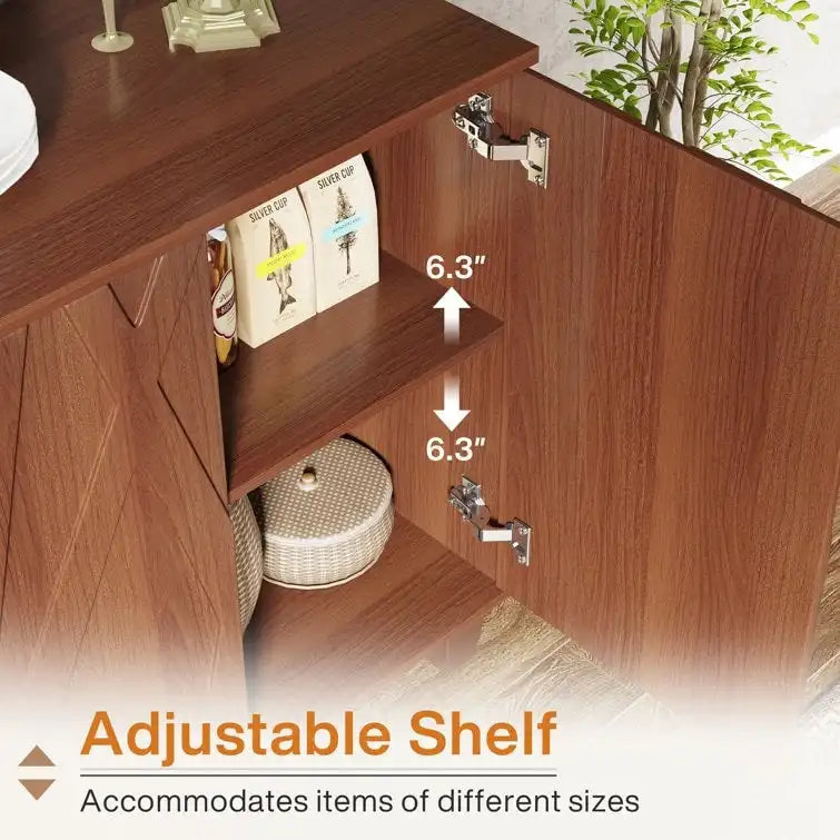 Credenza grande, mobile buffet vintage per cucina e sala da pranzo
