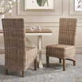 Sedia da pranzo in vimini naturale (set di 2) - 19 L x 22 P x 41 A - 19Lx22Px41A