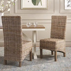 Sedia da pranzo in vimini naturale (set di 2) - 19 L x 22 P x 41 A - 19Lx22Px41A