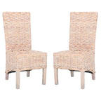 Sedia da pranzo in vimini naturale (set di 2) - 19 L x 22 P x 41 A - 19Lx22Px41A