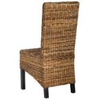 Sedia da pranzo in vimini naturale (set di 2) - 19 L x 22 P x 41 A - 19Lx22Px41A