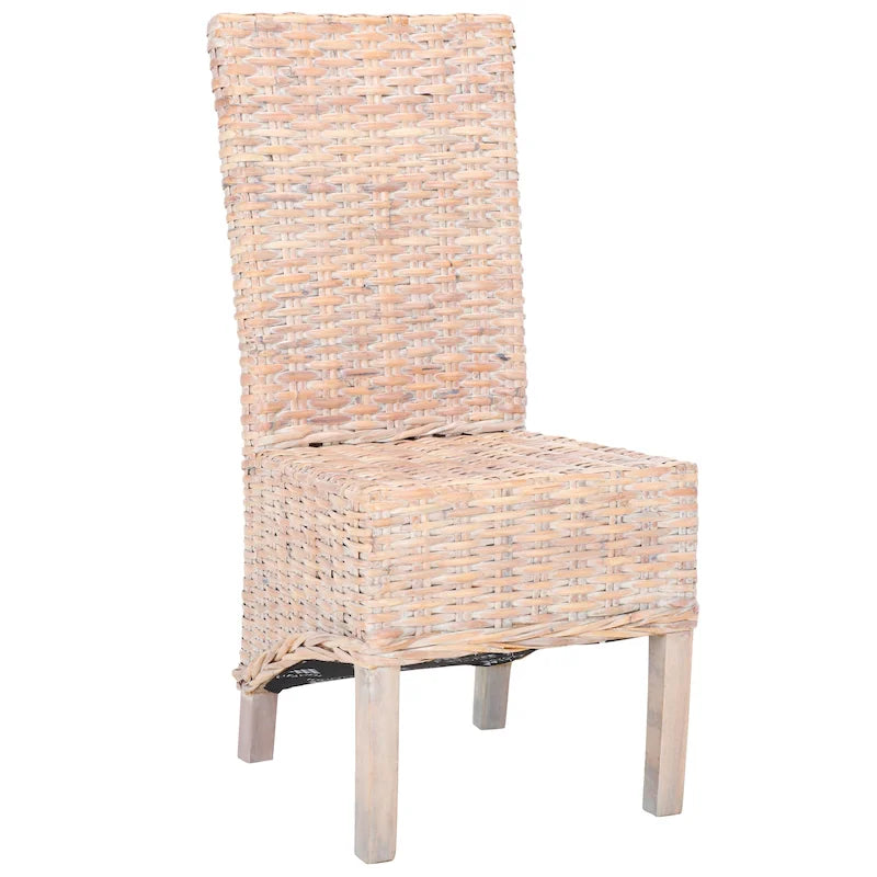 Sedia da pranzo in vimini naturale (set di 2) - 19 L x 22 P x 41 A - 19Lx22Px41A