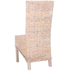 Sedia da pranzo in vimini naturale (set di 2) - 19 L x 22 P x 41 A - 19Lx22Px41A
